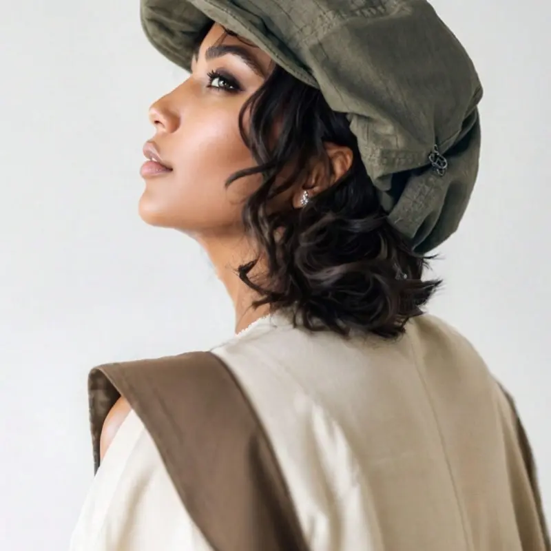 Slouchy Oversized Newsboy Cap for Women, Retro Baker Boy Painter Cabbie Visor Hat, Breathable, Street Style All Seasons