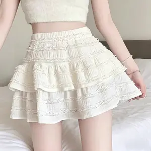 Elastic Waist Cake Skirt, Puffy Skirt, New Summer Short Skirt, Girl’S Half-Length Skirt, Ballet Tulle, Anti-Exposure