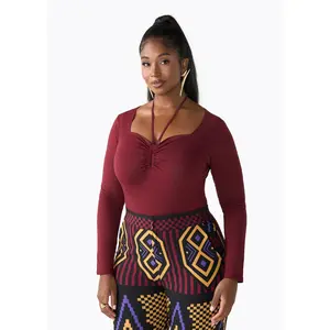 Winda Women's Halter Bodysuit (Maroon) - Clearance