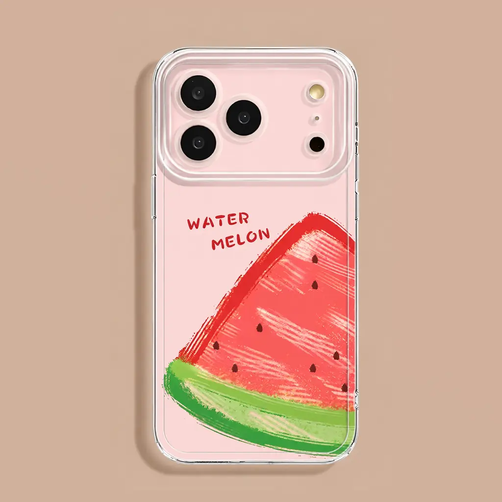 Watermelon pattern phone case compatible with iPhone 17 Pro Max, transparent iPhone 17 Pro case, soft iPhone 17 Air case, drop-resistant iPhone 17 case, also suitable for iPhone 16/15/14/13/12/11