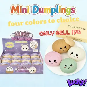 1pc mini single-color small buns squeeze toy, soft and slow rebound sensory toy, breathable relaxation soft slow bouncing stress relief desk tool, durable unique design, an essential relaxation gadget for adults, suitable for office Easter gift for childs