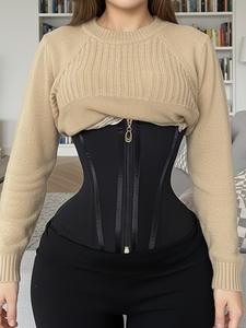 Women’s Latex Waist Trainer Sports Belt, Firm Compression Waist Support Corset for Workout and Daily Wear body shaping, body slimming and belly-tightening Columbia belt Shapewear Womenswear SpringStatements Black waist trainers faja faja body shaper fajas