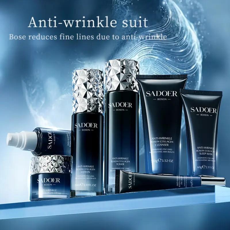 7Pcs Collagen Facial Kit, Glass Skin Care Set Moisturizing Brightening Nourishing, Gentle Skin Gift Set for Sensitive Skin