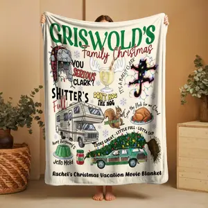 Griswold Family Christmas Blanket, National Lampoon's Christmas Vacation Throw, Funny Movie Throw, Suitable for beds and sofas can also be given as a gift