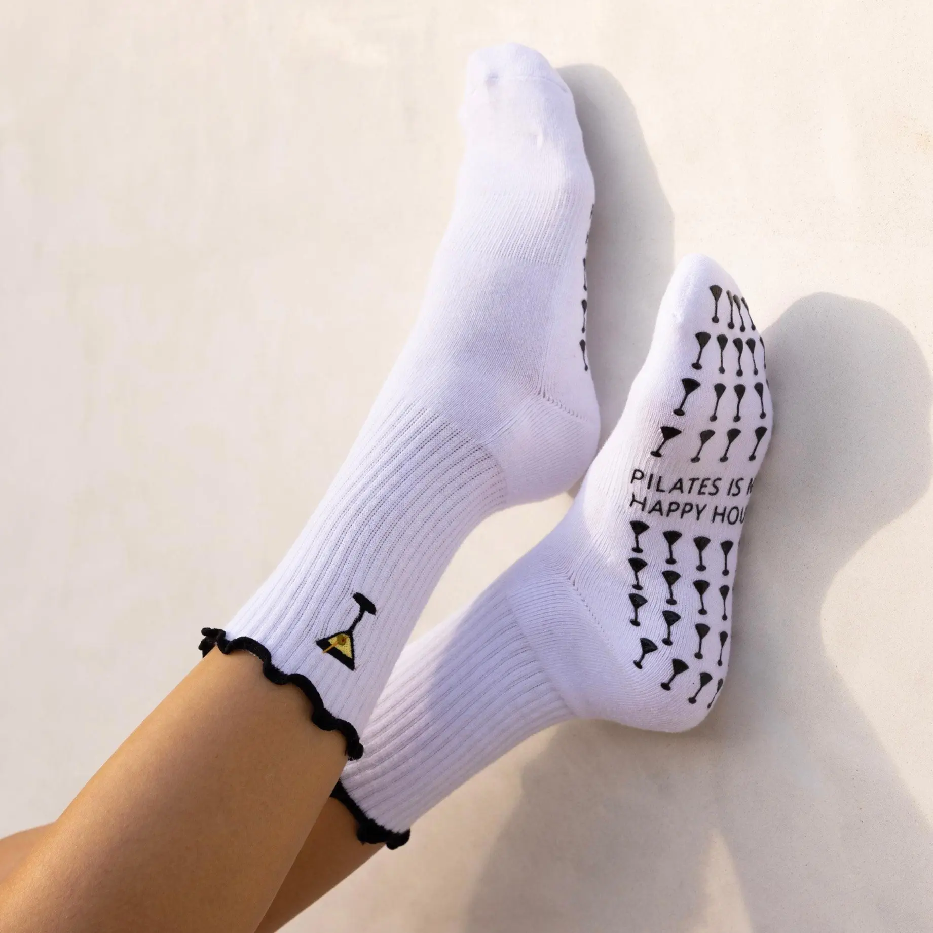 Pilates is my Happy Hour Martini Grip Socks Pilates is my Happy Hour Martini Grip Socks