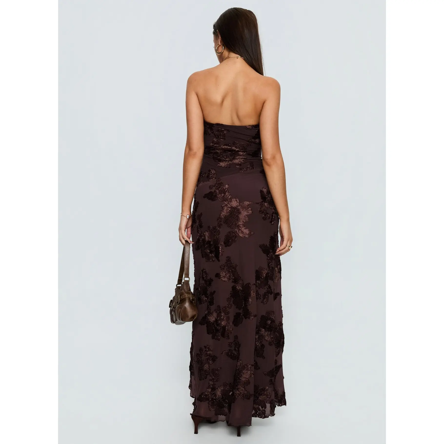 brown maxi dress modest Jones Strapless Maxi Dress main image 0
