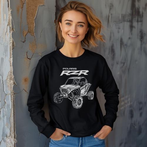 Polaris RZR Offroad Longsleeve T-Shirt: Style and Comfort Casual Black Classic Top Collar Print Tshirt Graohic Cotton Crewneck Menswear Day