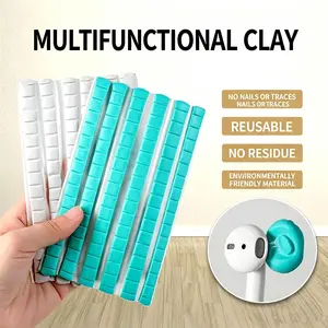 O'Case 48 pcs Multifunctional Earphone Cleaning Clay, Universal Wax Mud for Earbuds Case, No Residue Reusable Putty for Headphones & Keyboard, Portable Bluetooth Earphones Accessory, White