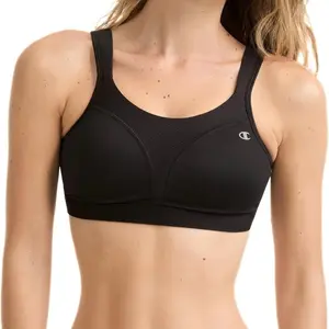 Champion Women's Black Double Dry Sport Bra for Comfort and Support