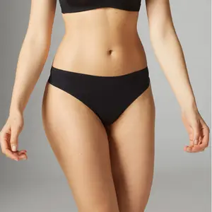 Seamless Microfiber Tanga Panty for Women, Comfortable Mid-Rise Minimalist Underwear with 4-Way Stretch