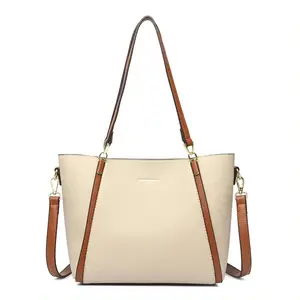Women's Vintage Minimalist Plain Top Handle Elegant Fashionable Handbag Shoulder Bag, Adjustable Strap, Large Capacity, Waterproof Vegan PU Leather, Elegant Bags