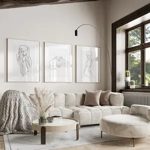 Artful Woman One Line Art Printable Wall Art, Female Body Silhouette Poster, Modern Body Lineart Print, Minimalist Décor