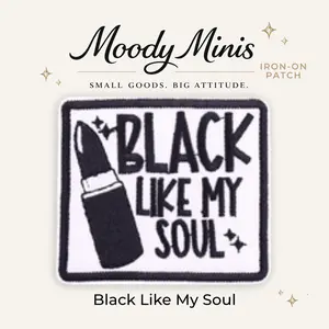Black Soul Embroidered Patch- RTS