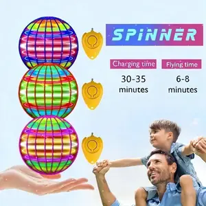 Flying Ball Children's Hand Controlled Color LED Cosmic Globe 360 ° Rotating Suspension Ball Suitable for Indoor and Outdoor Toy parent-child interaction Newon