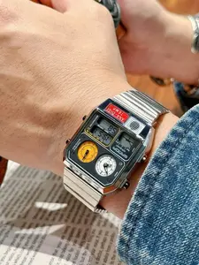 Men's Vintage Square Quartz Watch, Multi-Function Thermometer Timer, Fashion Outdoor Travel Wristwatch, Perfect Holiday Gift