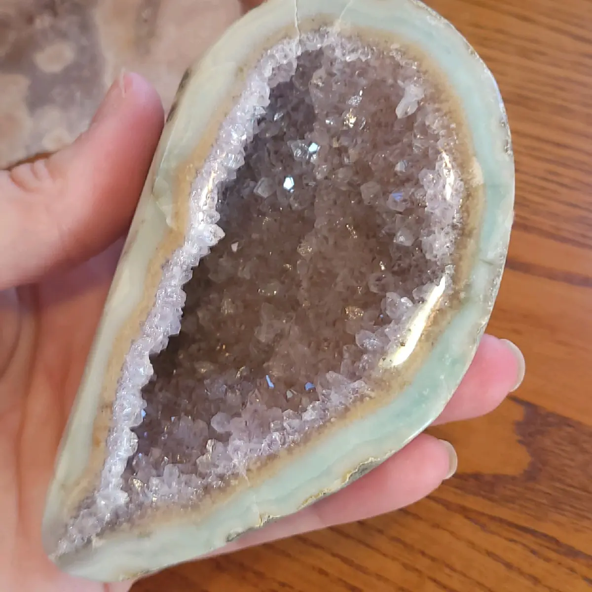 Rare Green Uruguay Amethyst Geode