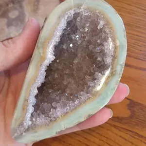 Rare Green Uruguay Amethyst Geode