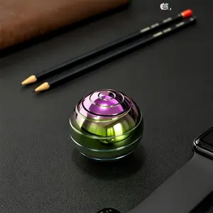 1pcs Popular Colorful Luminous Metal Fingertip Spinner Desktop Rotating Stress Relief Fidget Toy