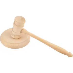 Wooden Handcrafted Judge Gavel and Block Set, Judge Hammer Sound Block for Judge and Lawyer