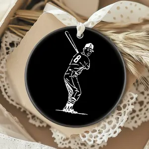 Christmas Ornaments Mlb The Show 22 Baseball Symbol Sport Circle Family Decor X-Mas Holiday Tree New Year Gift For Friends