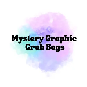 GRAB BAG GRAPHIC TEE FOR EVERYONE, SUPER SOFT, UNISEX FIT, TRUE TO SIZE, POLY/COTTON BLEND, BLEACHED, NON BLEACHED Shirts Top Womenswear Comfortable Tshirt Streetwear