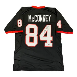 Ladd McConkey Autographed Georgia Bulldogs Custom Black #84 Jersey  - Beckett Authentic
