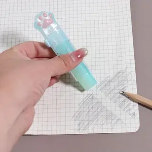 Cute Colorful Cat Paw Eraser, Extendable Push-Pull Correction Eraser, No Smudge No Residue, Ideal for Textbooks, Essential School Supplies
