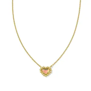 Kendra Scott Anna Framed Pendant Necklace - White/Gold