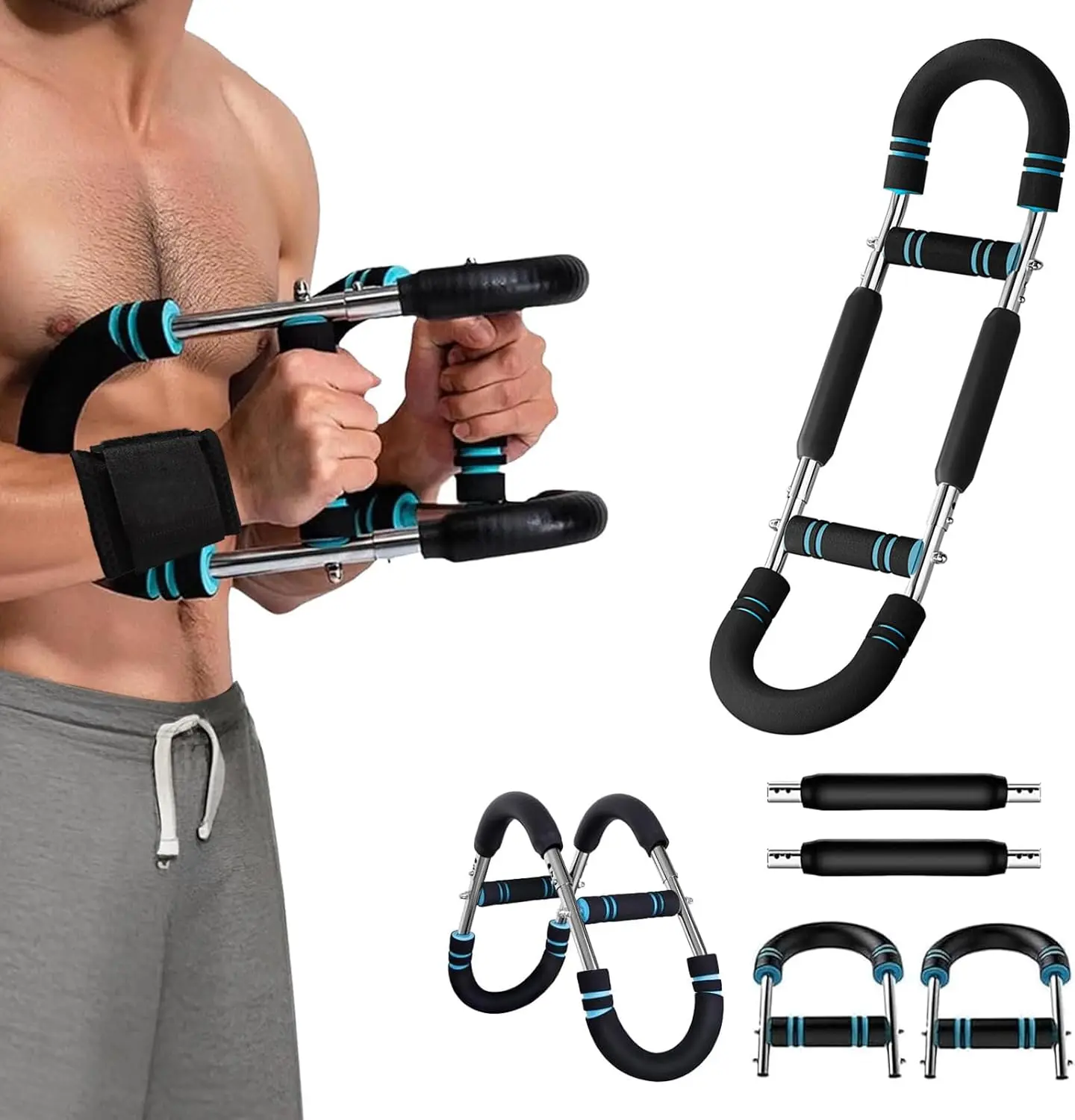 Adjustable Chest & Arm Twister – 3 Resistance Levels (66–110 lbs) Home Gym Trainer