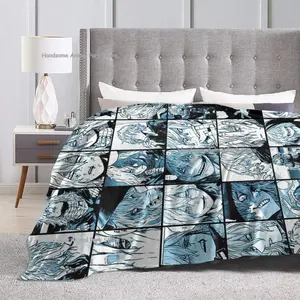 My Hero Academia Collage Anime Shigaraki Fleece Flannel Throw Blanket Cozy Warm Throws for All Season Super Soft Blanket for Bed