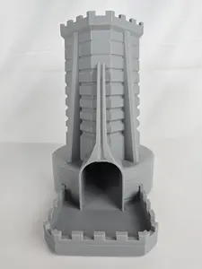 Large Fortified Castle D&D Dice Fortress Tower 8.5" Tall Available in Assorted Colors 3D Printed