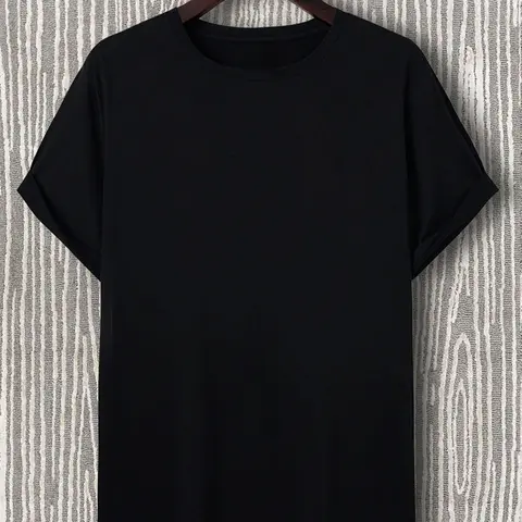 Men's Regular Fit Classic " Me VS Me " Letter Print Round Neck Tee, Streetwear Fashion Menswear Fitted Short Sleeve T-shirt for Daily Wear, Casual Streetwear Tops, Casual Comfy Stretch Polyester Knitting Top for Summer