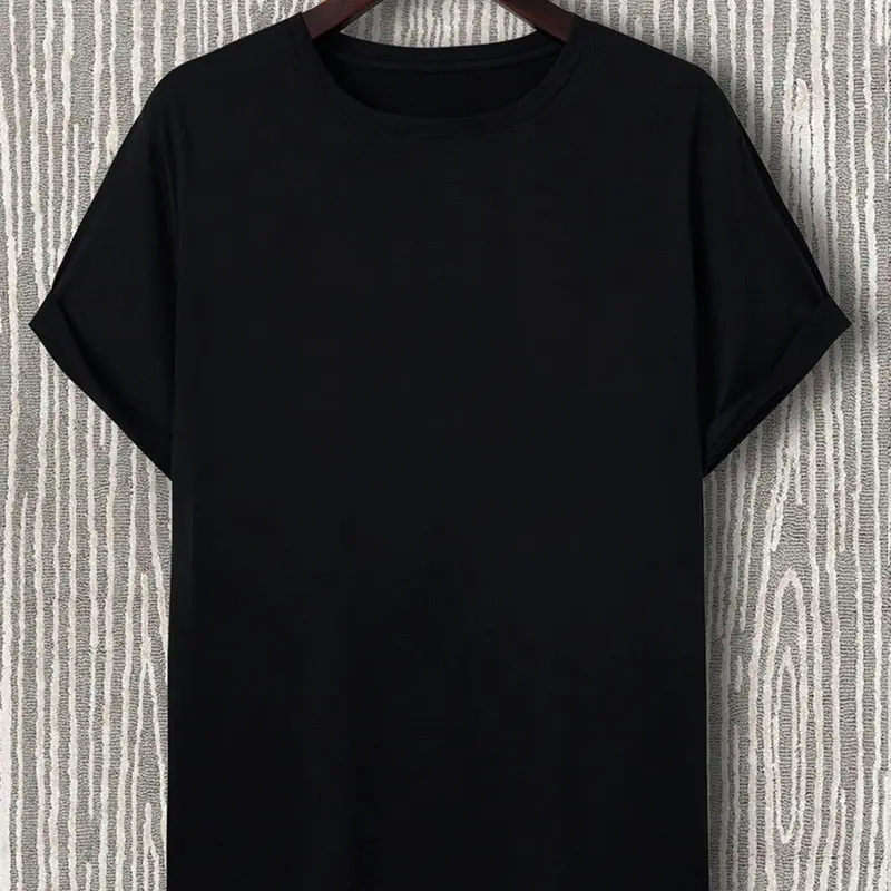 Men's Regular Fit Classic " Me VS Me " Letter Print Round Neck Tee, Streetwear Fashion Menswear Fitted Short Sleeve T-shirt for Daily Wear, Casual Streetwear Tops, Casual Comfy Stretch Polyester Knitting Top for Summer