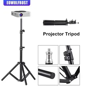 Portable Projector Stand, 120cm Retractable Universal Floor Tripod, Adjustable 1/4 Screw Mount for Cameras & Traveling Devices