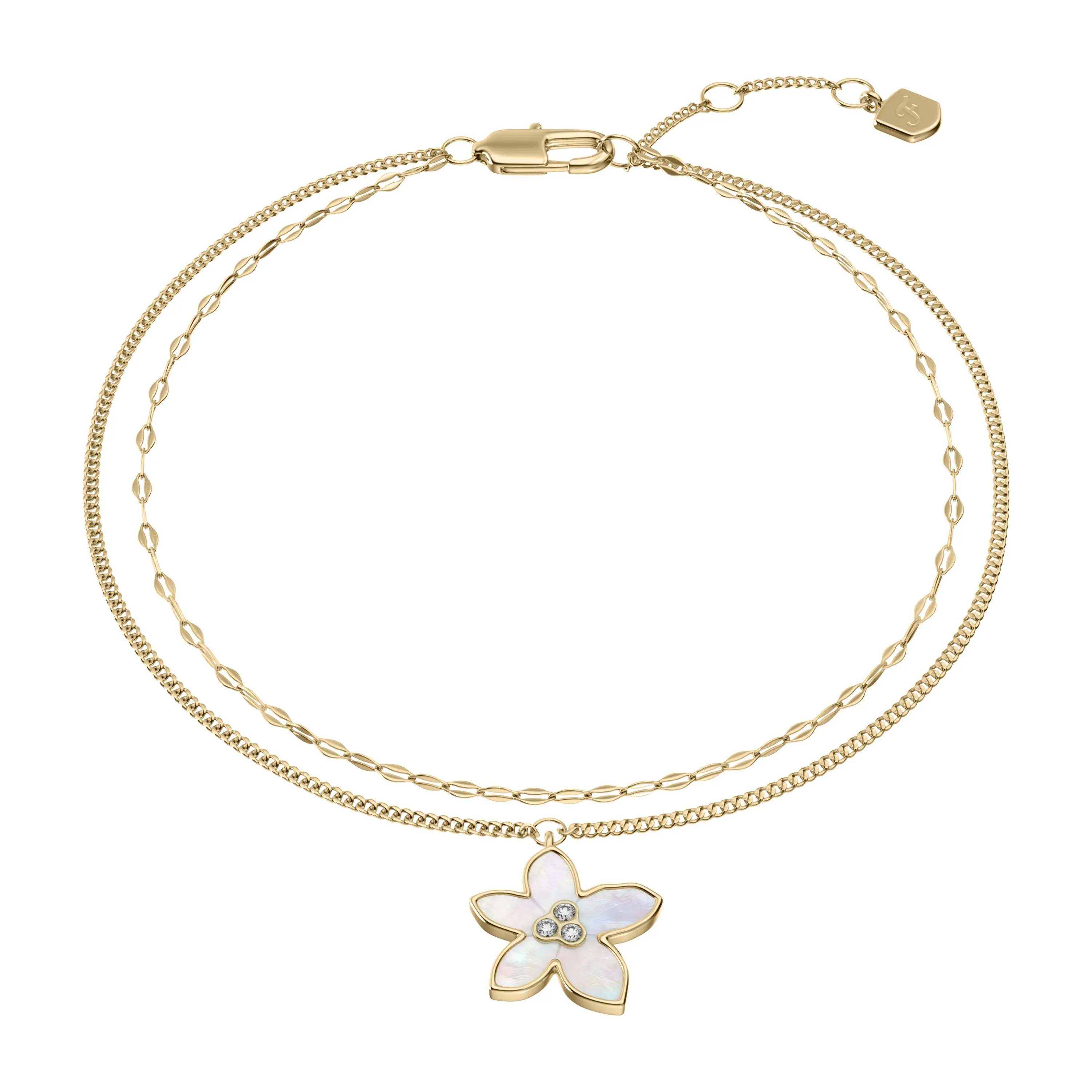 Fossil Women's Sutton The Flower Collection Mother-of-Pearl Multi-Strand Bracelet