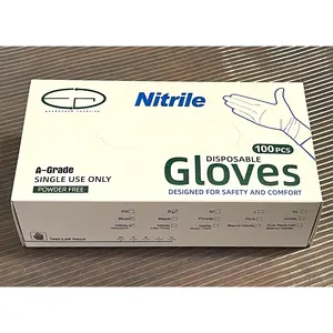 Ultra-Thick Gloves Blue Nitrile Powder Free, for Lab, Medical & General Use, case of 30 Boxes, 100 pc each