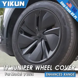 4PCS Hub Cap 19 Inch for Tesla Model Y Juniper 2025 Performance Replacement Full Rim 19" Crossflow Wheels Cover Car Accessories