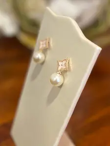 Mother of Pearl Clover Drop Earrings | 18k Gold-Filled