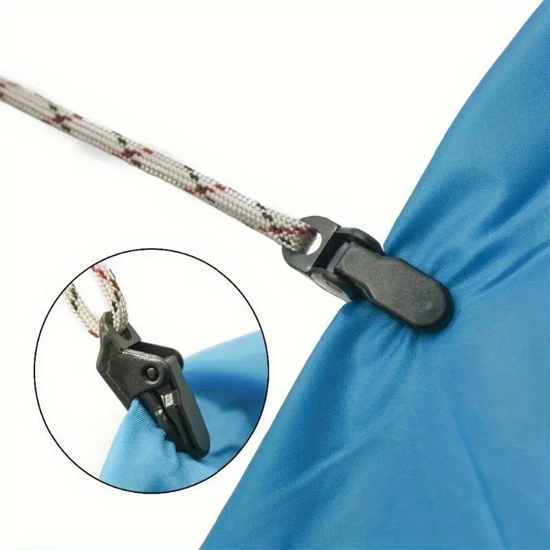 10pcs Heavy-Duty Alligator Clips - Adjustable Buckles for Secure Fastening, Reliable Hold for Tents and Tarps, Perfect for Camping, Hiking, and Backpacking Trips, Camping Equipment, Camping Supplies