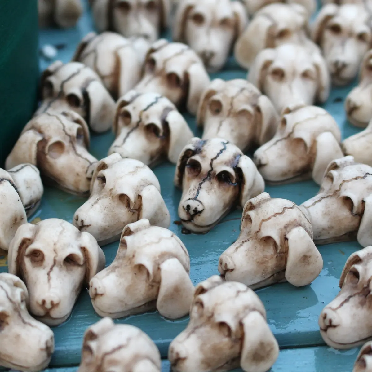20pcs Realistic Dog Head Resin Statues, Garden Decor, Aquarium Theme, Fish Pond, Yard Flower Pot Landscape Decoration
