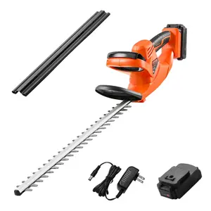 VEVOR Electric Hedge Trimmer, 1200 RPM, Cordless  Hedge Trimmer for Low Branch, 20V 2A Battery, Bush Trimmer with 20 in Dual Action Blade & Secure Design, Gardening Trimmer for Yard Lawn Care