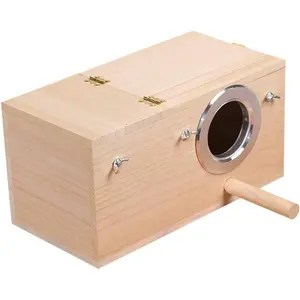 Parakeet Nest Box Pet Bird House  Breeding Mating Box Bird Cage Box for Lovebirds Cockatiel Parrotlets Budgerigar Parakeet (L)