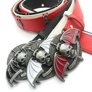 Trendy new skull wing belt, American retro jeans and skirt accessory, holy sword rivet fashion belt