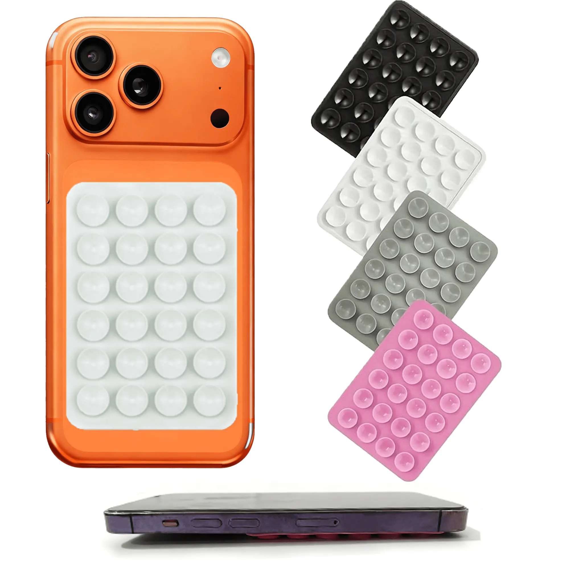 Silicone Non Slip Phone Holder 2Pack Silicone Suction Phone Case Mount, Silicon Adhesive Phone Silicone Non Slip Phone Holder 2Pack Silicone Suction Phone Case Mount, Silicon Adhesive Phone