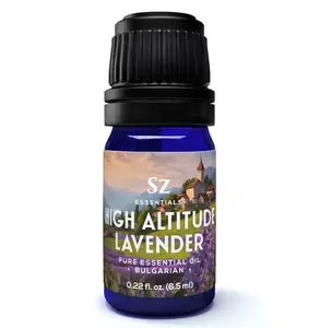 Sz Essentials | High Altitude Lavender Essential Oil - Rich & Floral Scent with Fresh Overtones - 100% Pure & Natural - 0.22 Fl (6.5ml) - Aromatherapy