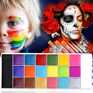 Glow-in-the-Dark Neon Face & Body Paint Kits (Glow Under UV Black Light) - For Adult Halloween, Festivals & Glow Parties, Ideal Neon Makeup Accessory Daily Oil  Halloween Cosmetic 10 Color Pen
