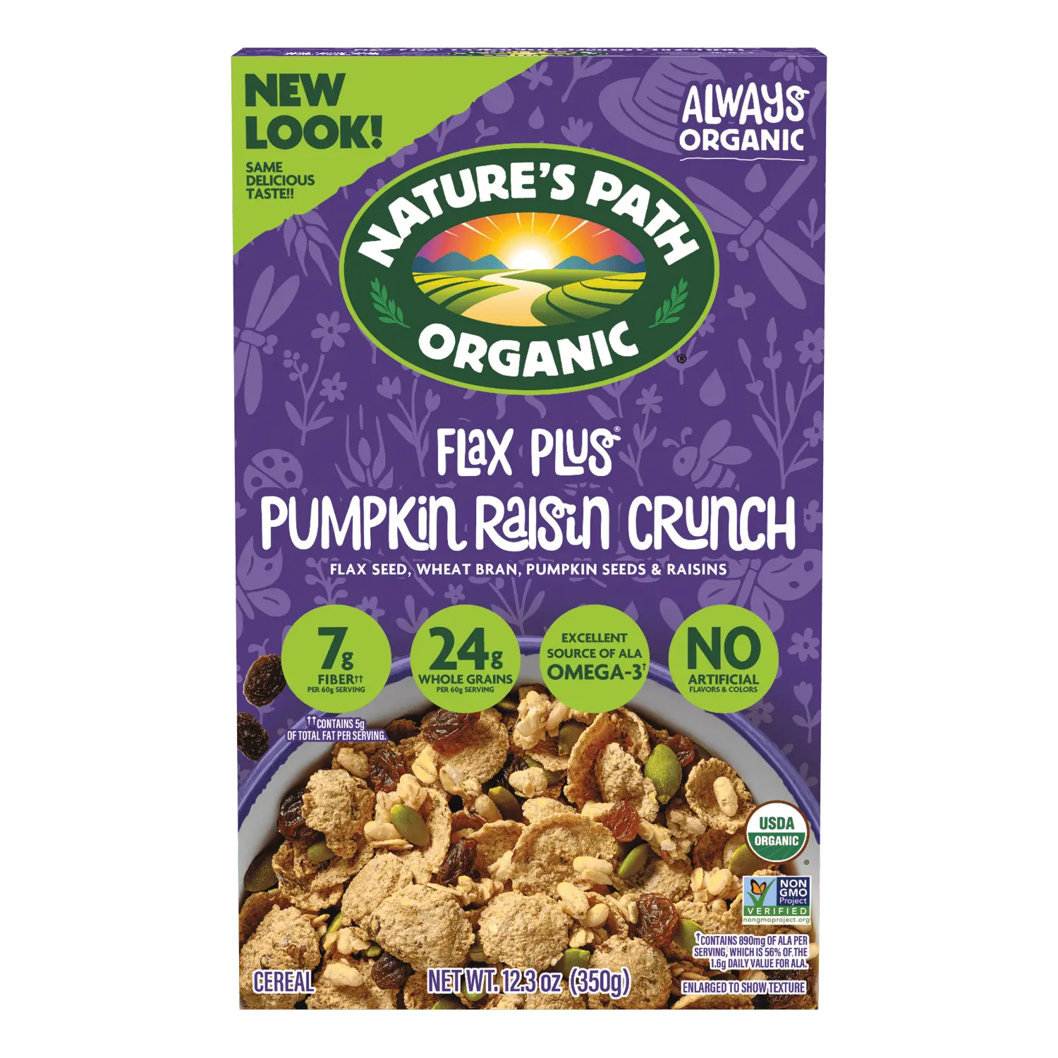 Nature's Path Organic Flax Plus Pumpkin Raisin Crunch Cereal Nature's Path Organic Flax Plus Pumpkin Raisin Crunch Cereal