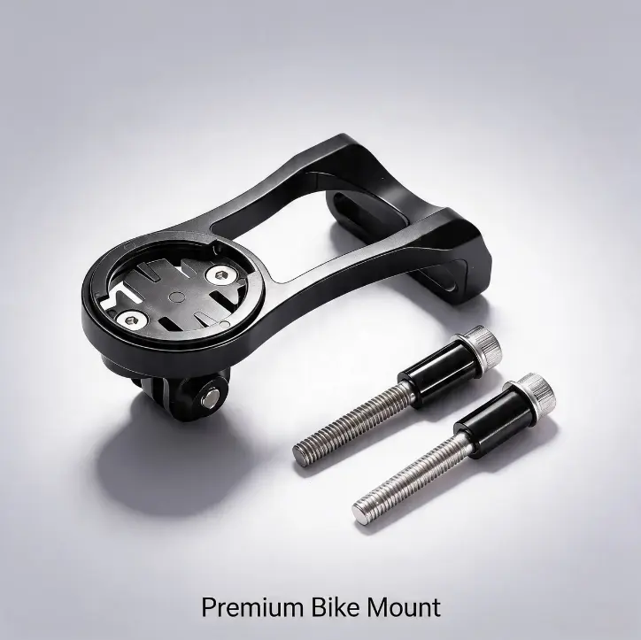 Universal Bike Handlebar Mount – Extended Out-Front for Garmin, NiteRider & GoPro Universal Bike Handlebar Mount – Extended Out-Front for Garmin, NiteRider & GoPro