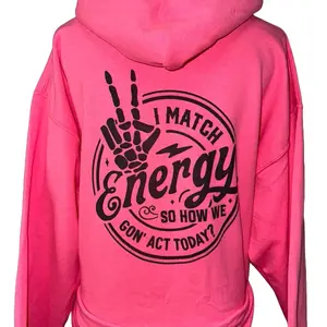 I Match Energy Comfortable Hoodie for Women Pullover Sweatshirts Womenswear Everyday