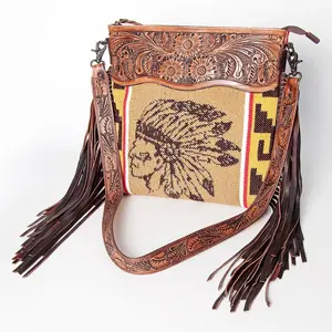 Sitting Bull Leather Western Purse